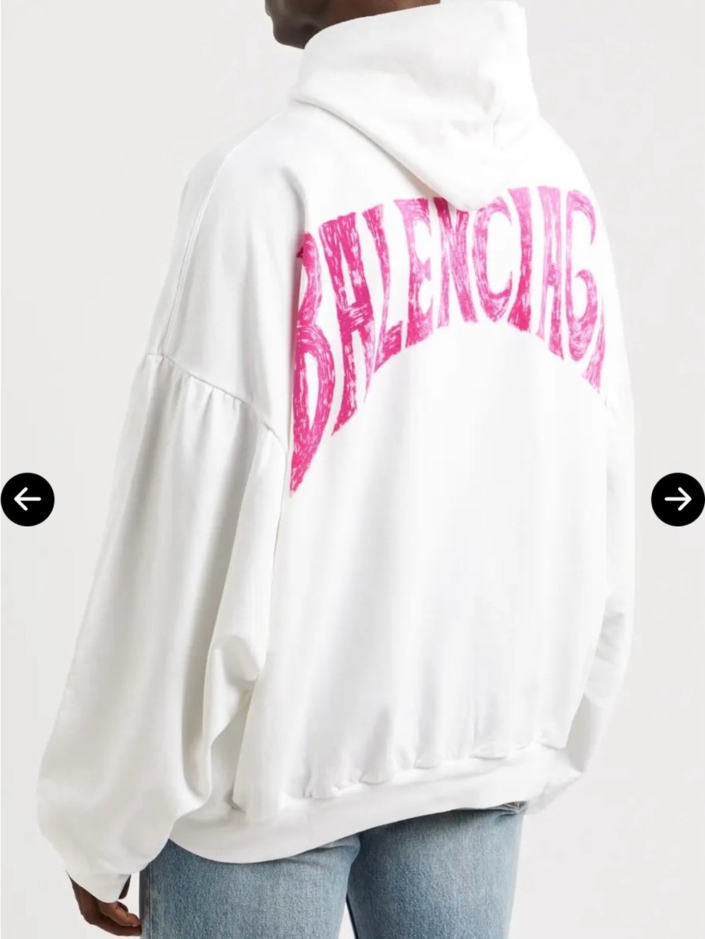 New Balenciaga Paris Tropical White Hoodie size Medium